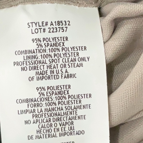 Betsy & Adam Taupe Glitter Cocktail Dress Women 8 Gold Jeweled Keyhole Neck Chic - Picture 6 of 9